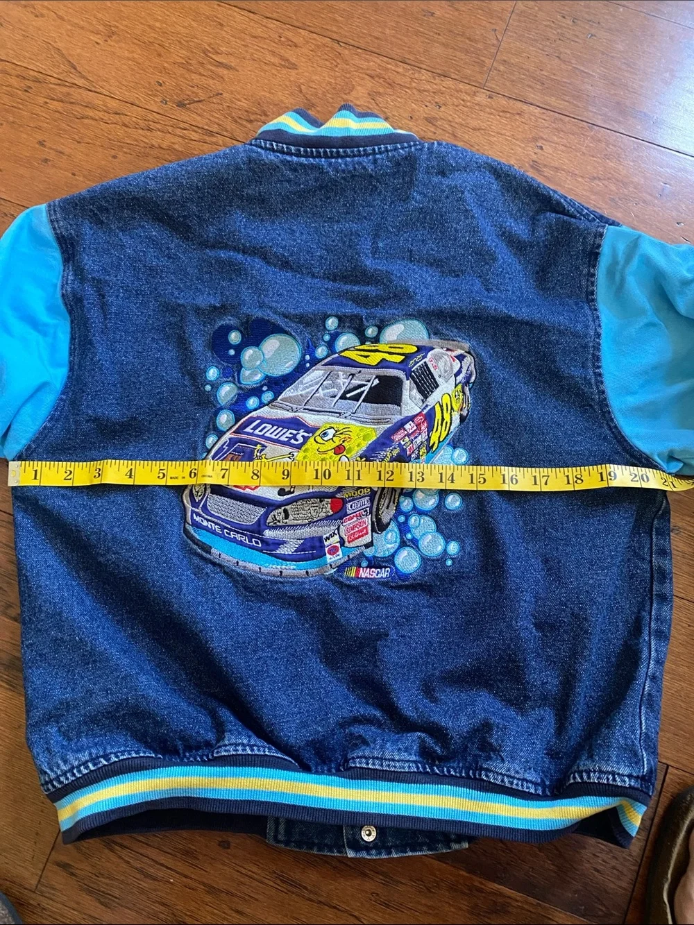 Racing Champions Vintage Sponge Bob Race Pants children’s bomber jacket-large